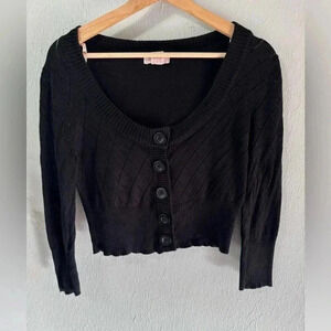 Candie’s Y2K Black Cardigan Size Large